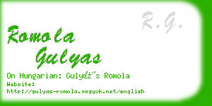 romola gulyas business card